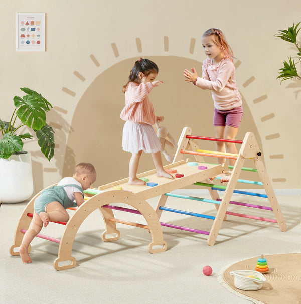 tiny-land®-5-in-1-rainbow-climbing-set-Tiny Land-Sophia's Style-climbing set-1